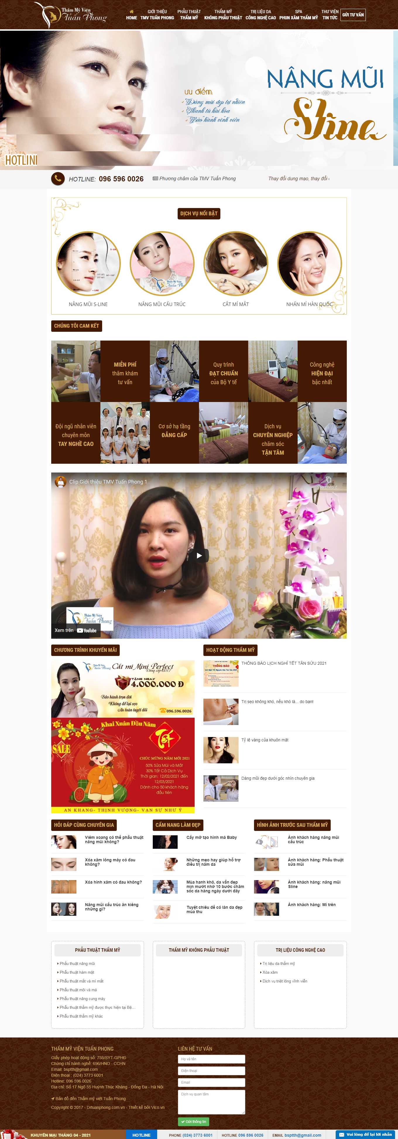 [mailisa] Thiết kế Website Web thẩm mỹ viện - drtuanphongvn