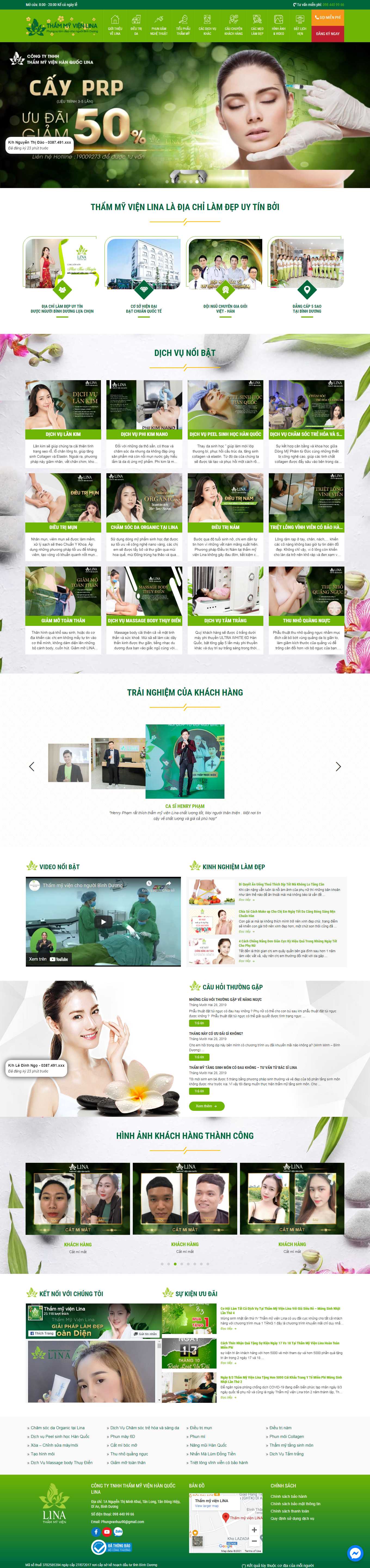 [mailisa] Thiết kế Website Web thẩm mỹ viện - thammyvienlinacom