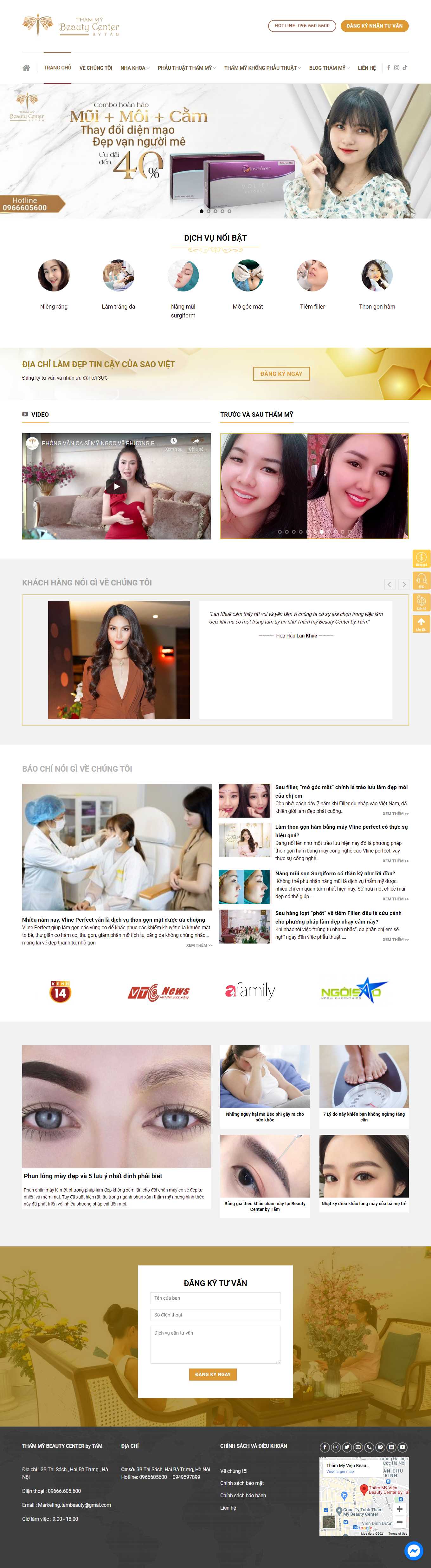 [mailisa] Thiết kế Website Web thẩm mỹ viện - thammyvientamcom