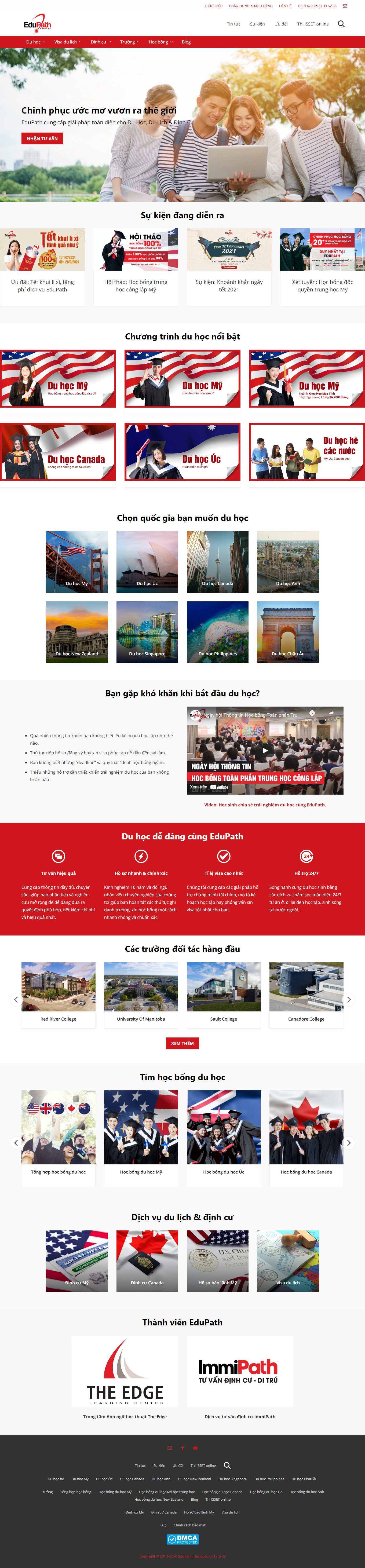 Thiết kế Website Web tư vấn du học - edupathorgvn