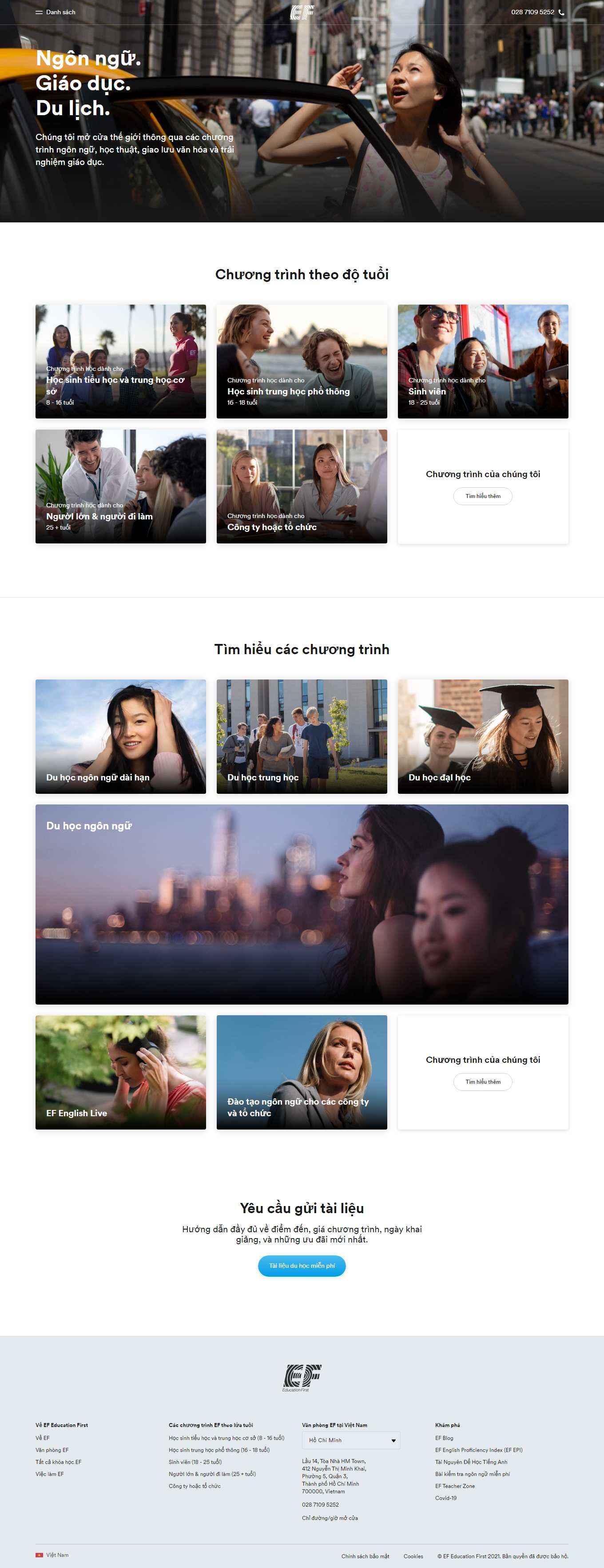 Thiết kế Website Web tư vấn du học - wwwefcomvn