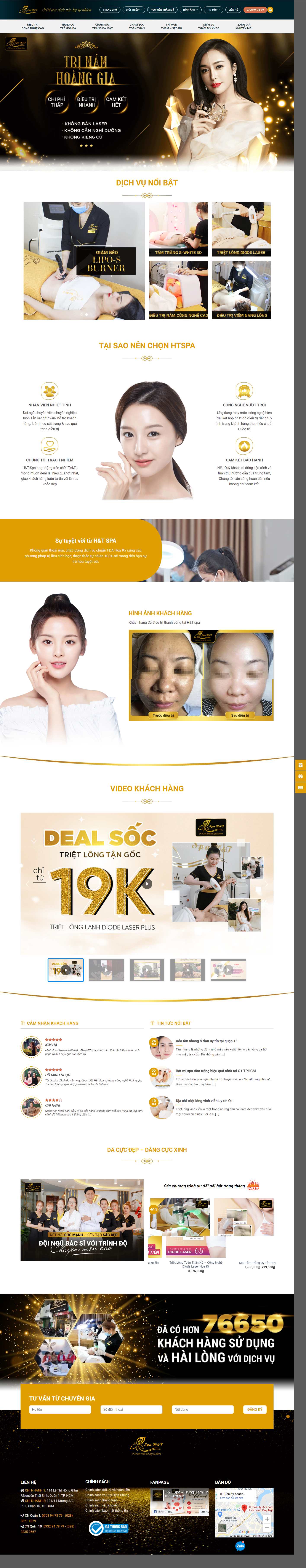 Thiết kế Website Web spa - htspacomvn