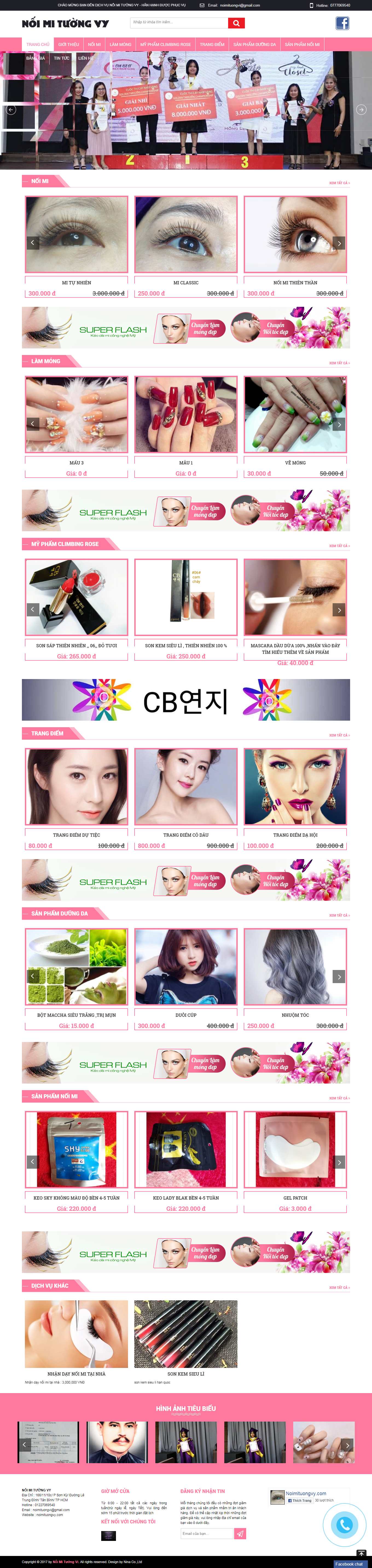 Thiết kế Website Web spa - wwwnoimituongvycom