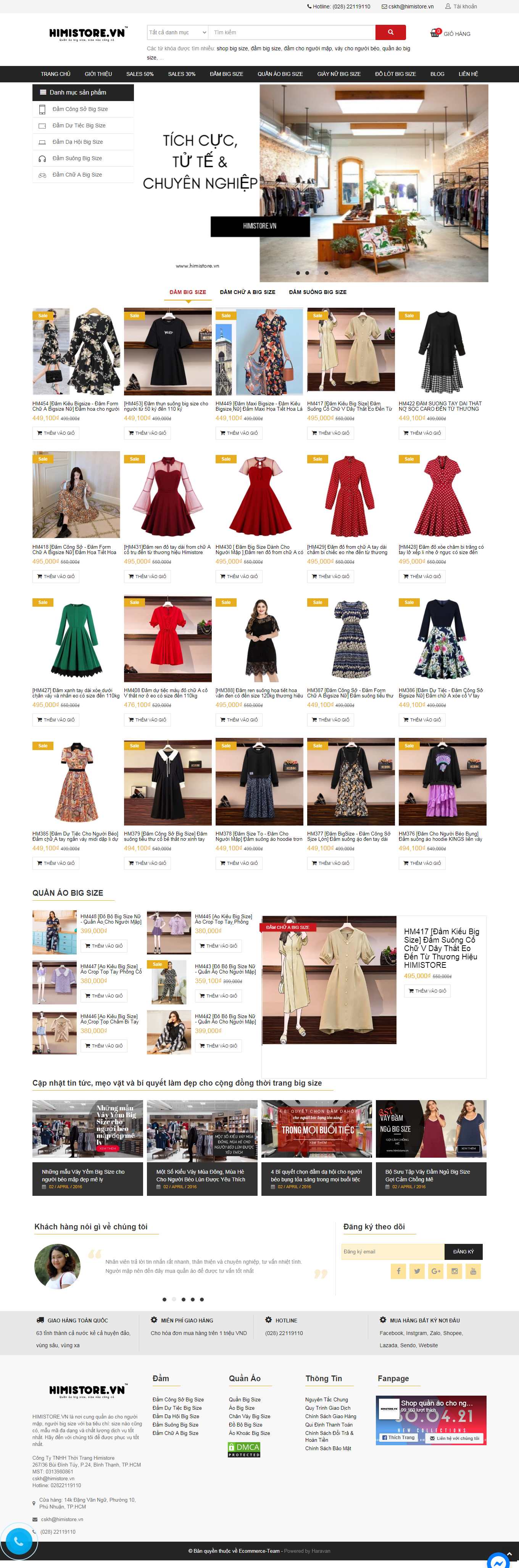 Thiết kế Website Web bán quần áo - himistorevn