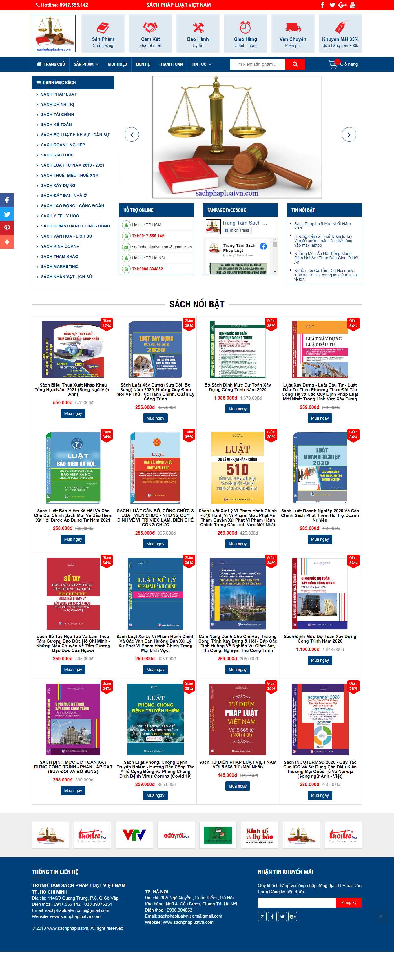 [ngocchinhshop] Thiết kế Website Web bán sách trực tuyến - sachphapluatvncom