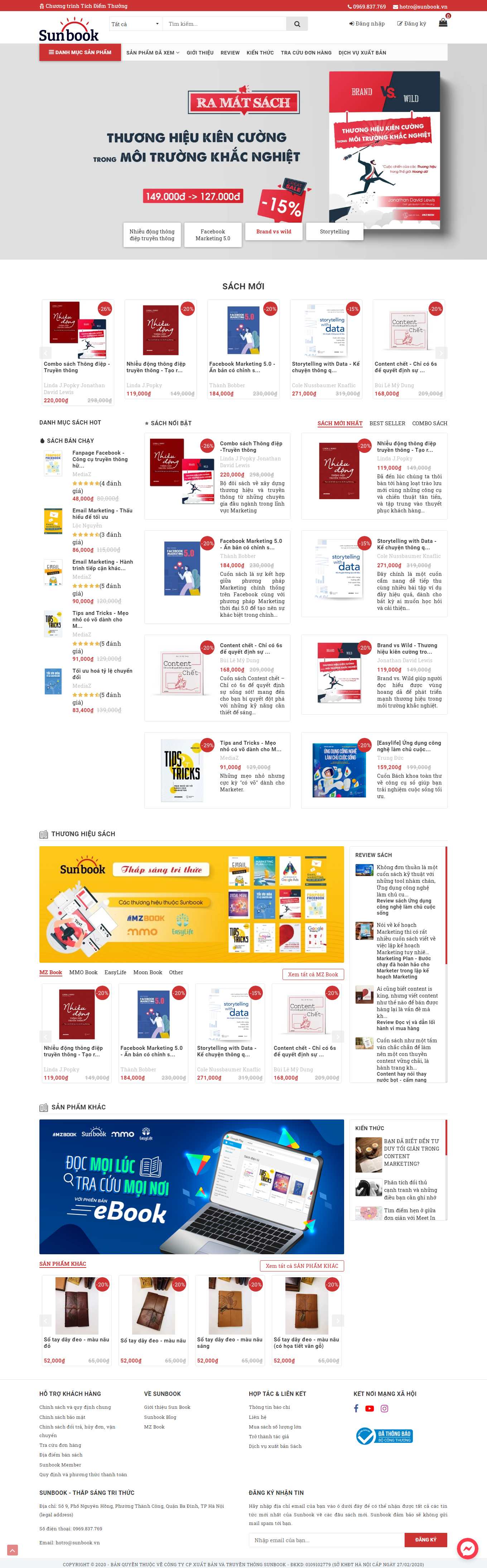 [ngocchinhshop] Thiết kế Website Web bán sách trực tuyến - sunbookvn