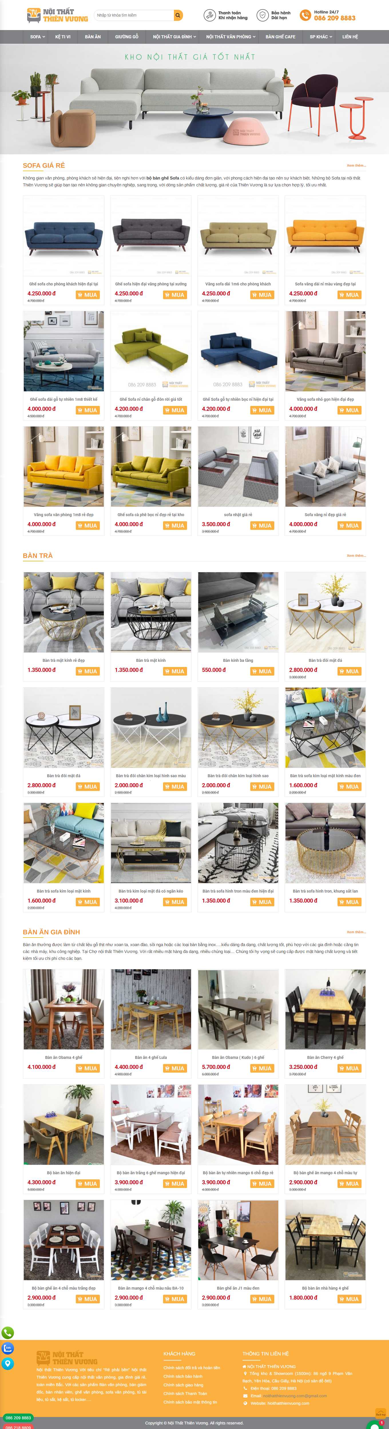 [thanhlysofa] Thiết kế Website Web bán sofa - wwwnoithatthienvuongcom