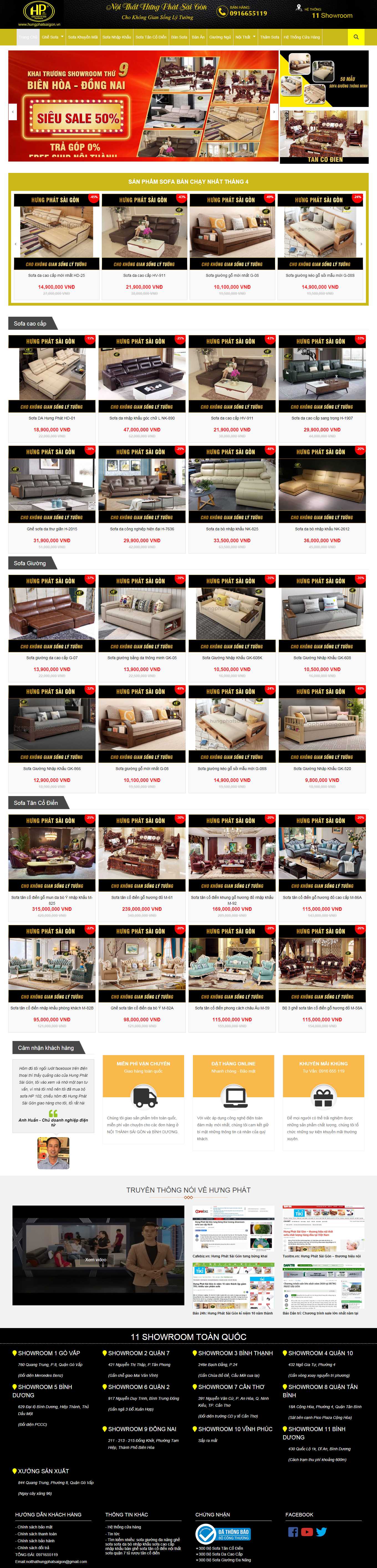 [thanhlysofa] Thiết kế Website Web bán sofa - hungphatsaigonvn