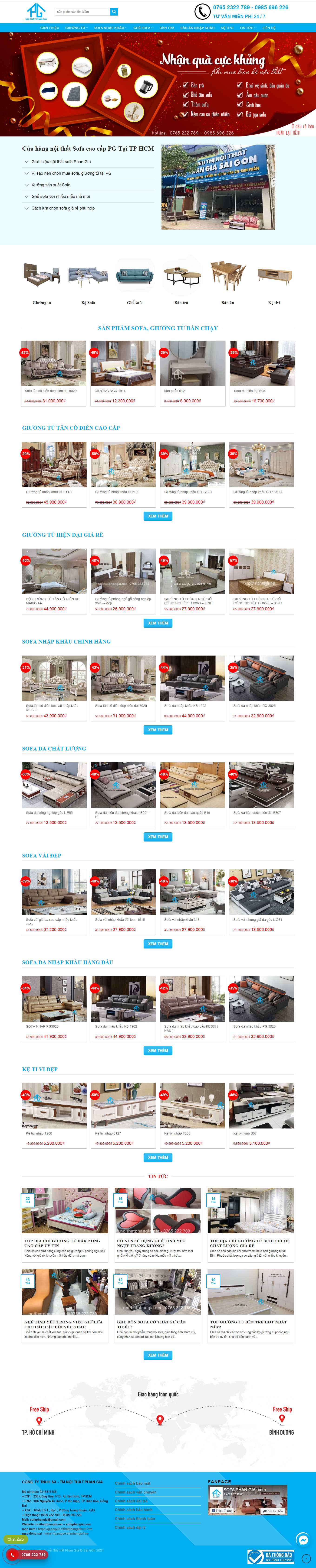 [thanhlysofa] Thiết kế Website Web bán sofa - noithatphangianet