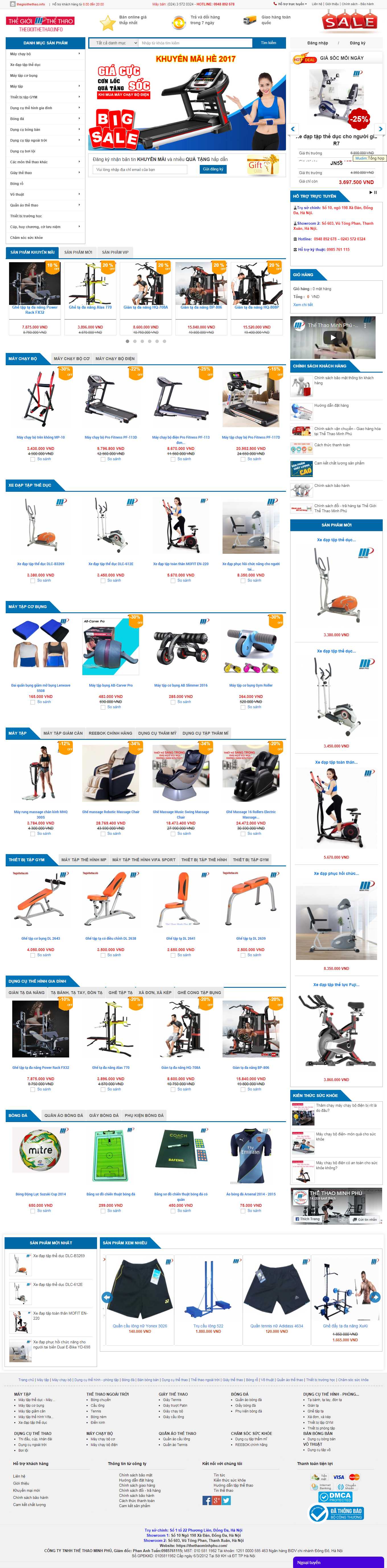 [thethaoviet] Thiết kế Website Web máy chạy bộ - thegioithethaoinfo