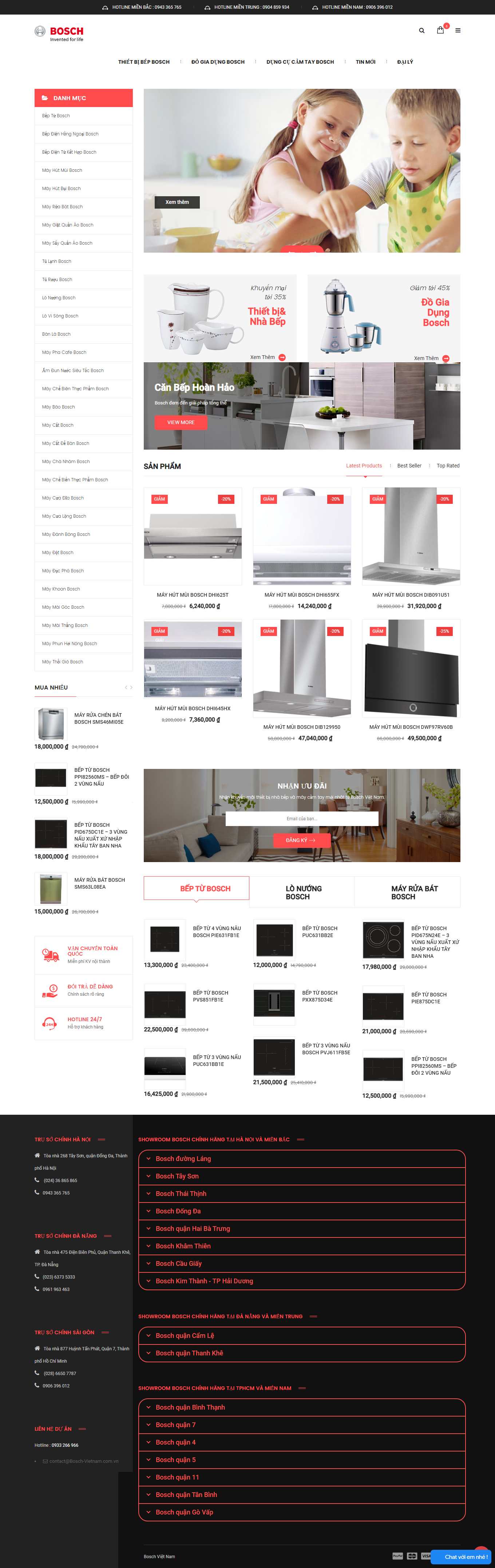 [beponline24h] Thiết kế Website Web bán bếp từ đẹp - bosch-vietnamcomvn