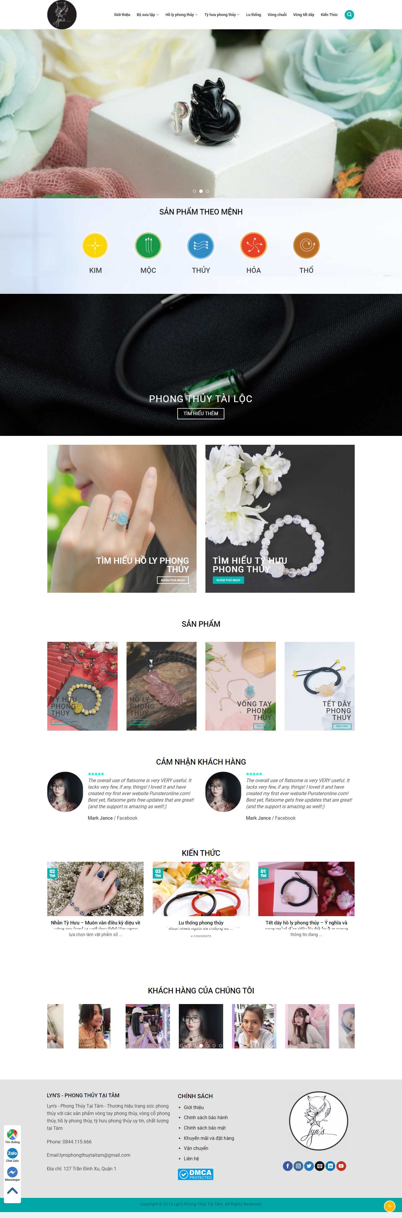 [phongthuyhoanggia] Thiết kế Website Web vật phẩm phong thủy đẹp - phongthuytaitamvn