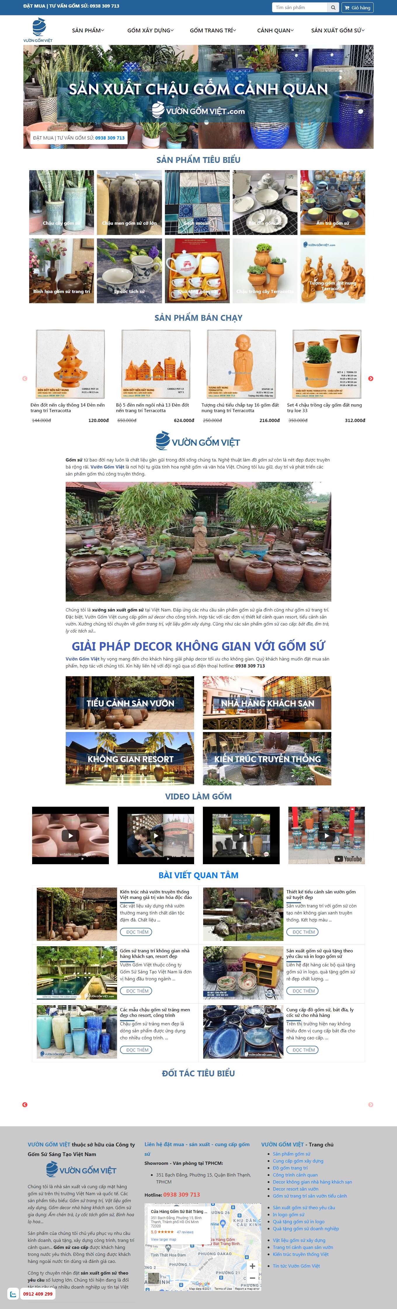 [gom10] Thiết kế Website Web bán đồ gốm sứ - vuongomvietcom