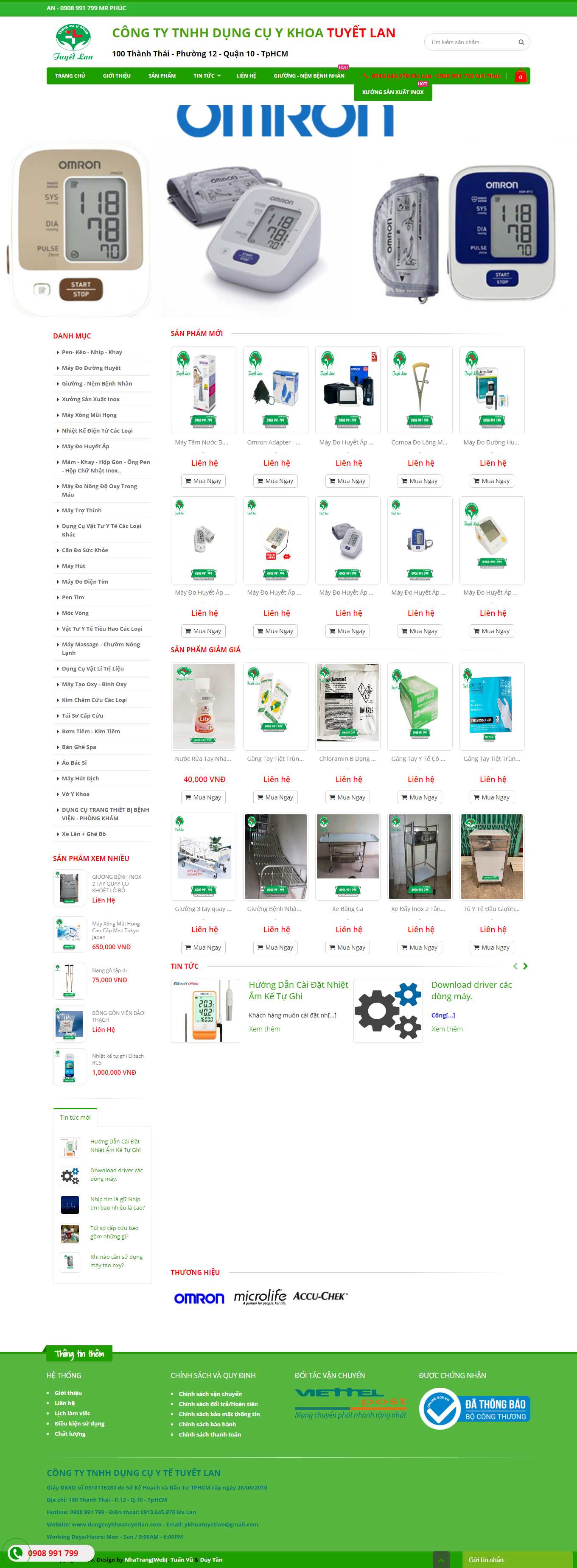 [sieuthiyte] Thiết kế Website Web thiết bị y tế - dungcuykhoatuyetlancom