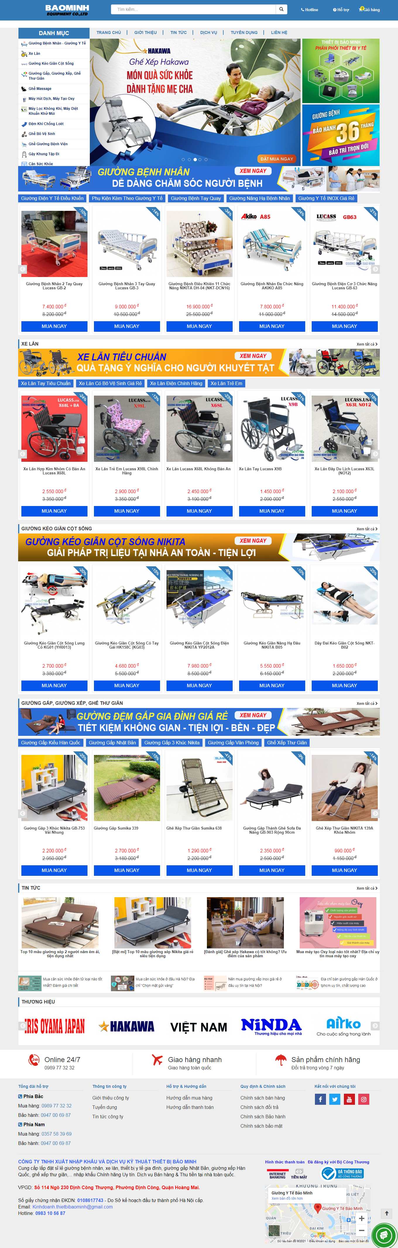 [sieuthiyte] Thiết kế Website Web thiết bị y tế - giuongbenhbaominhvn