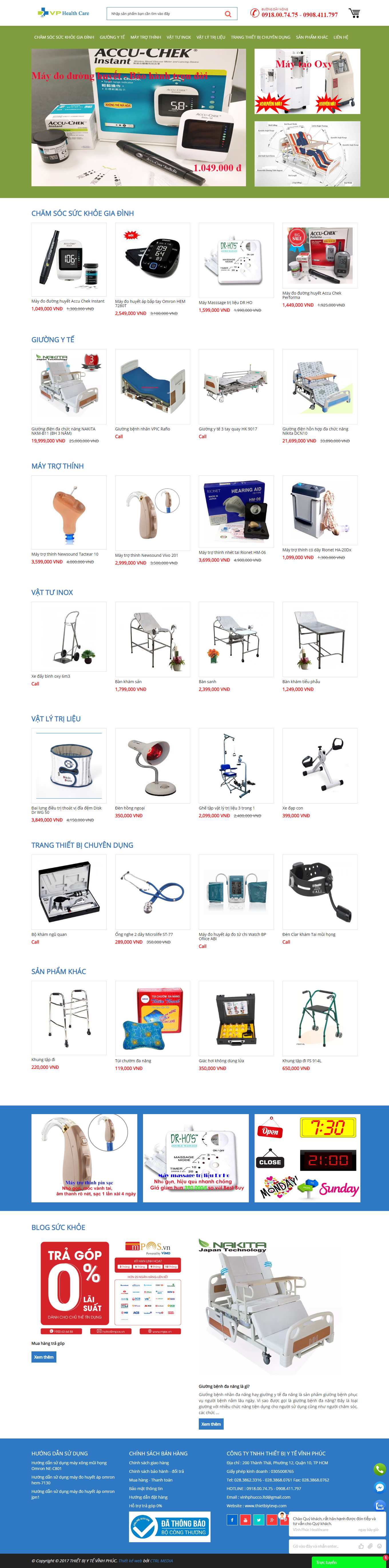 [sieuthiyte] Thiết kế Website Web thiết bị y tế - thietbiytevpcom