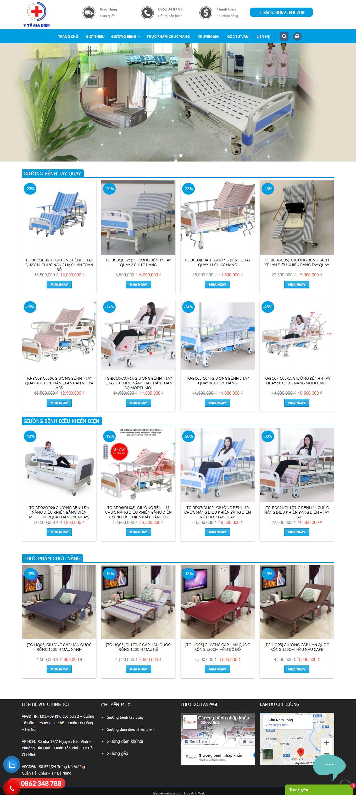 [sieuthiyte] Thiết kế Website Web thiết bị y tế - giuongytegiadinhcom