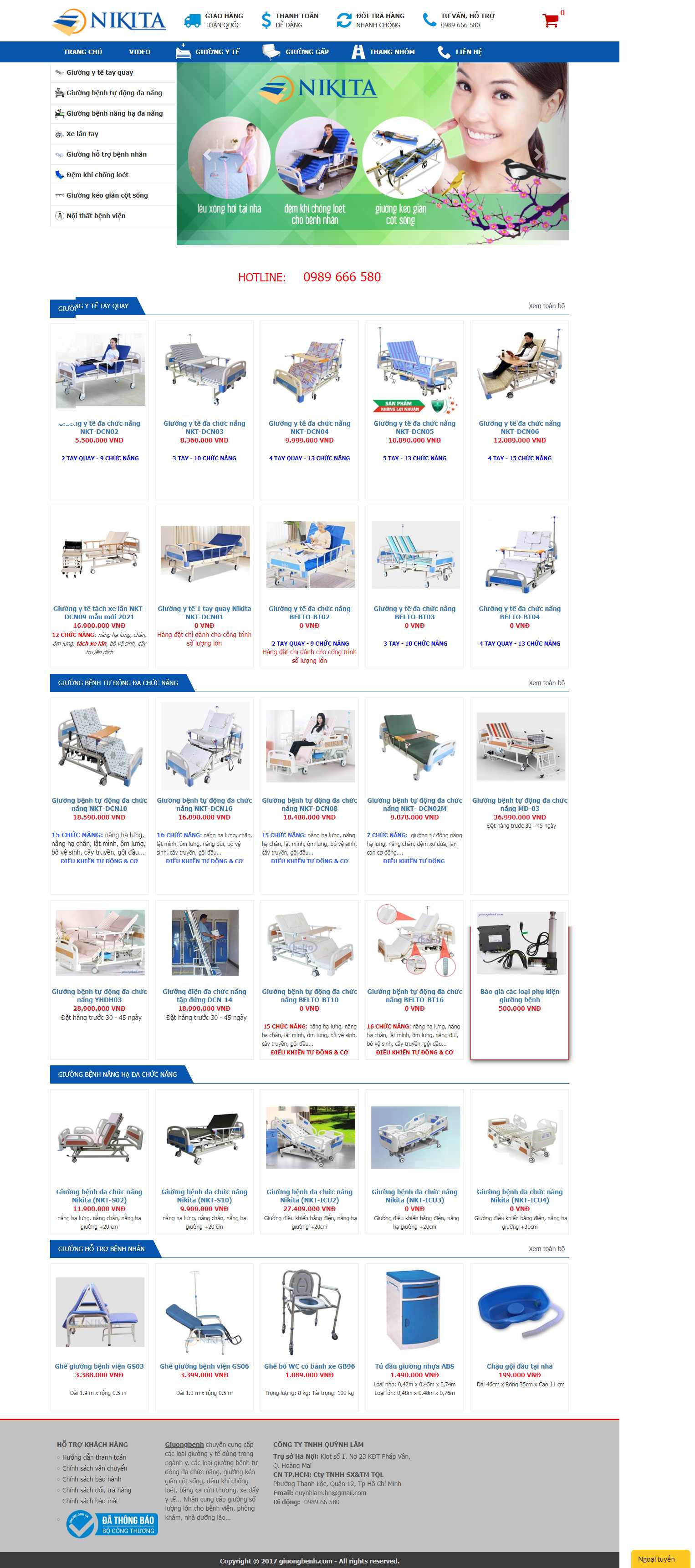 [sieuthiyte] Thiết kế Website Web thiết bị y tế - giuongbenhcom