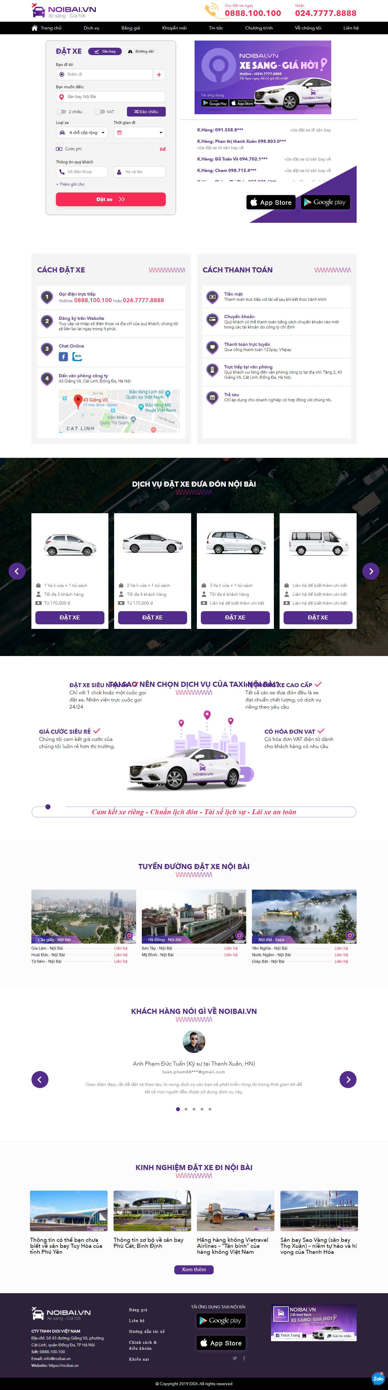 [vinasuntaxi] Thiết kế Website Web hãng taxi - noibaivn