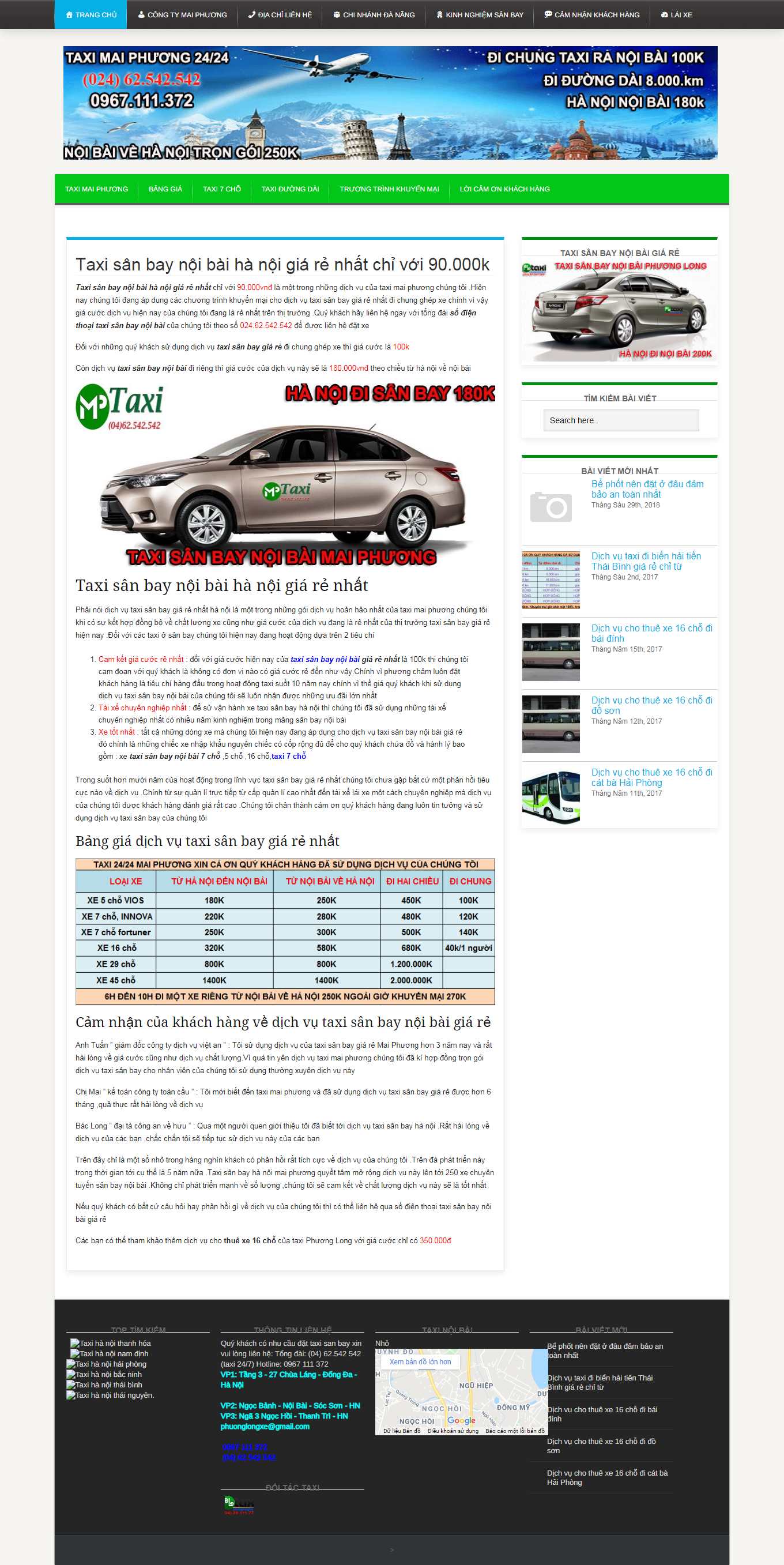 [vinasuntaxi] Thiết kế Website Web hãng taxi - taxiphuonglongcom