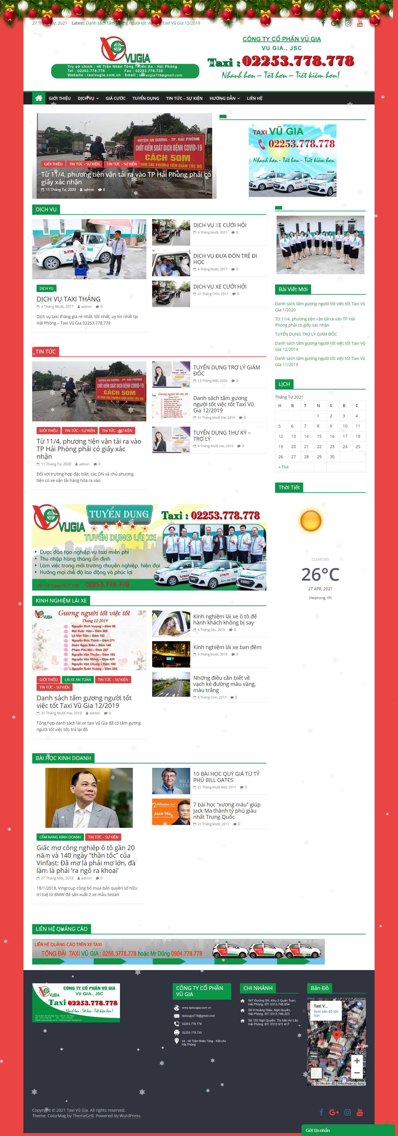 [vinasuntaxi] Thiết kế Website Web hãng taxi - taxivugiacomvn