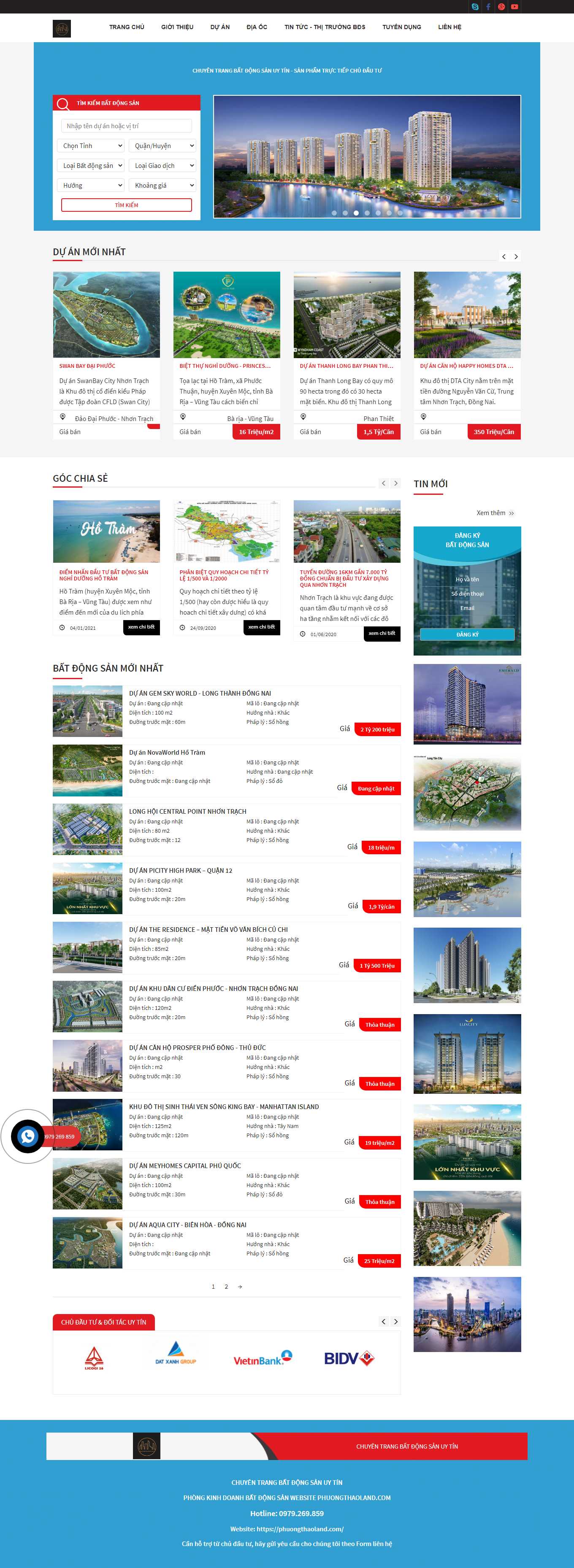 [muaban] Thiết kế Website Web mua bán nhà đất - phuongthaolandcom