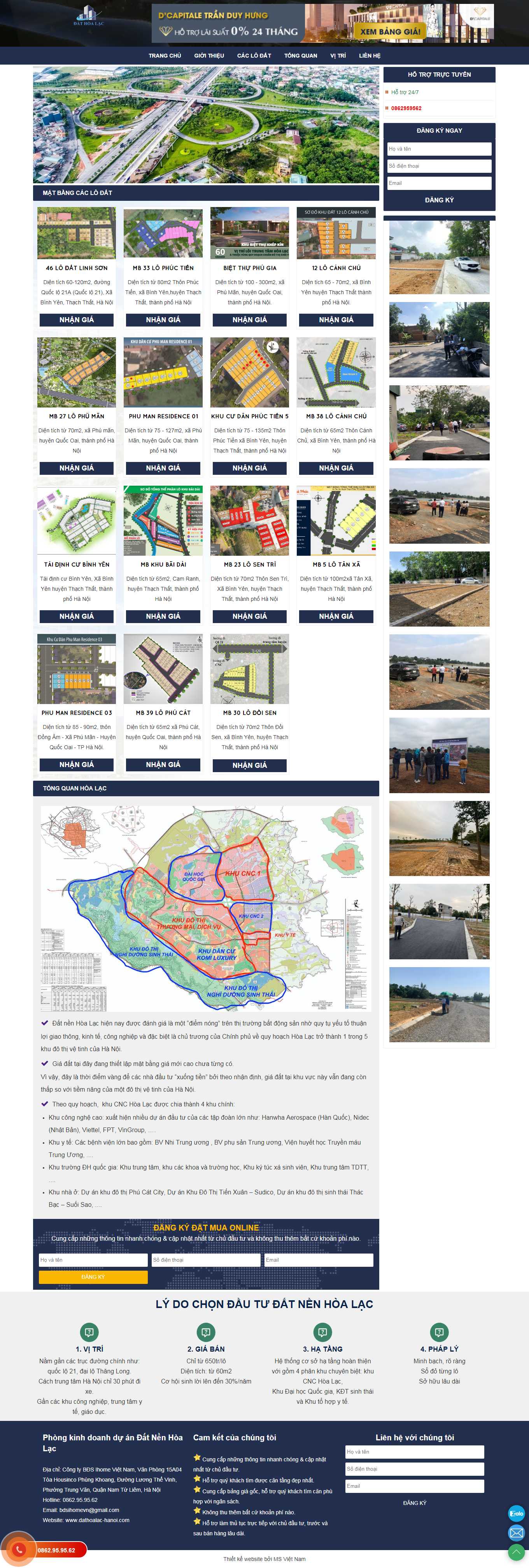 [muaban] Thiết kế Website Web mua bán nhà đất - dathoalac-hanoicom