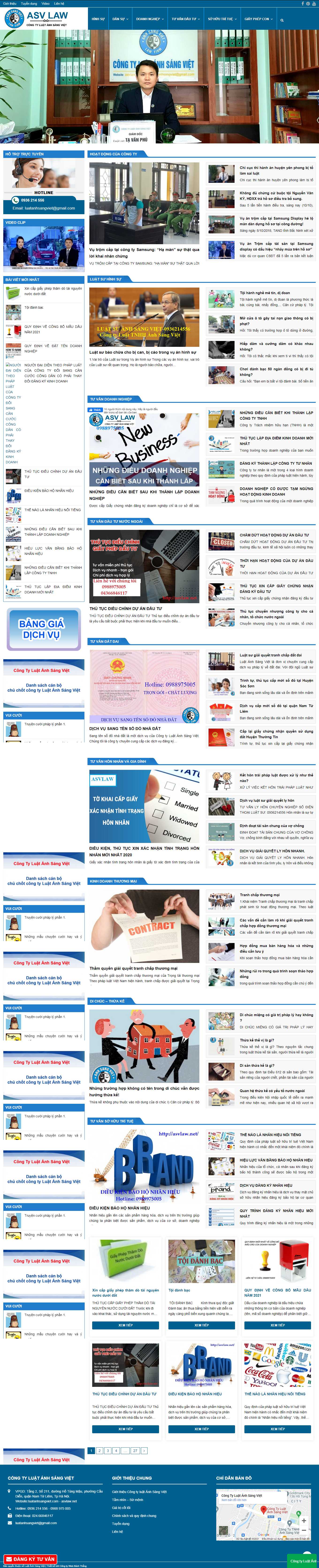 [sgllaw] Thiết kế Website Web công ty luật - asvlawnet