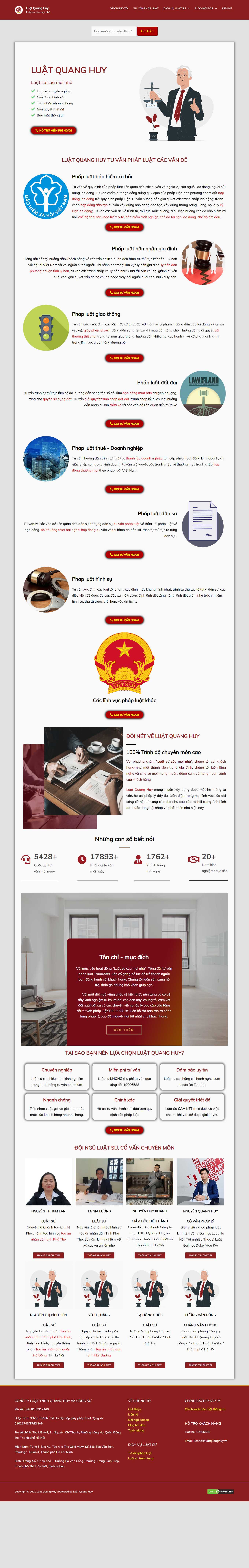 [sgllaw] Thiết kế Website Web công ty luật - luatquanghuyvn