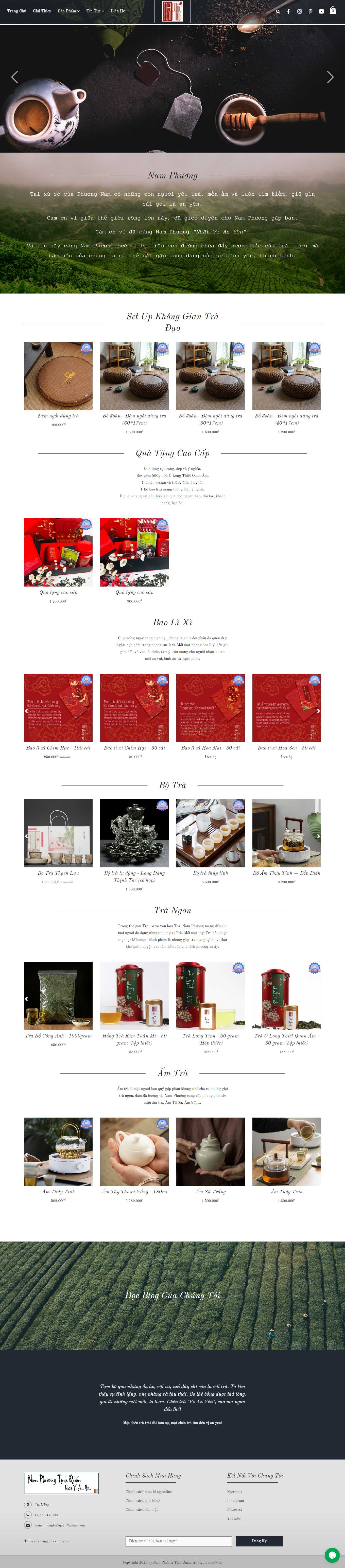 [tramhuongthienphat] Thiết kế Website Web bán trầm hương - namphuongtinhquanvn