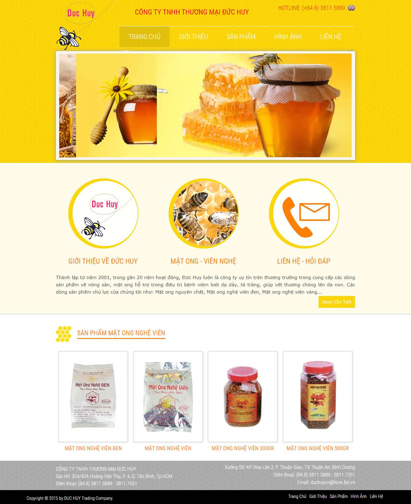 [ongmatviety] Thiết kế Website Web mật ong thiên nhiên - duchuyhoneyvn