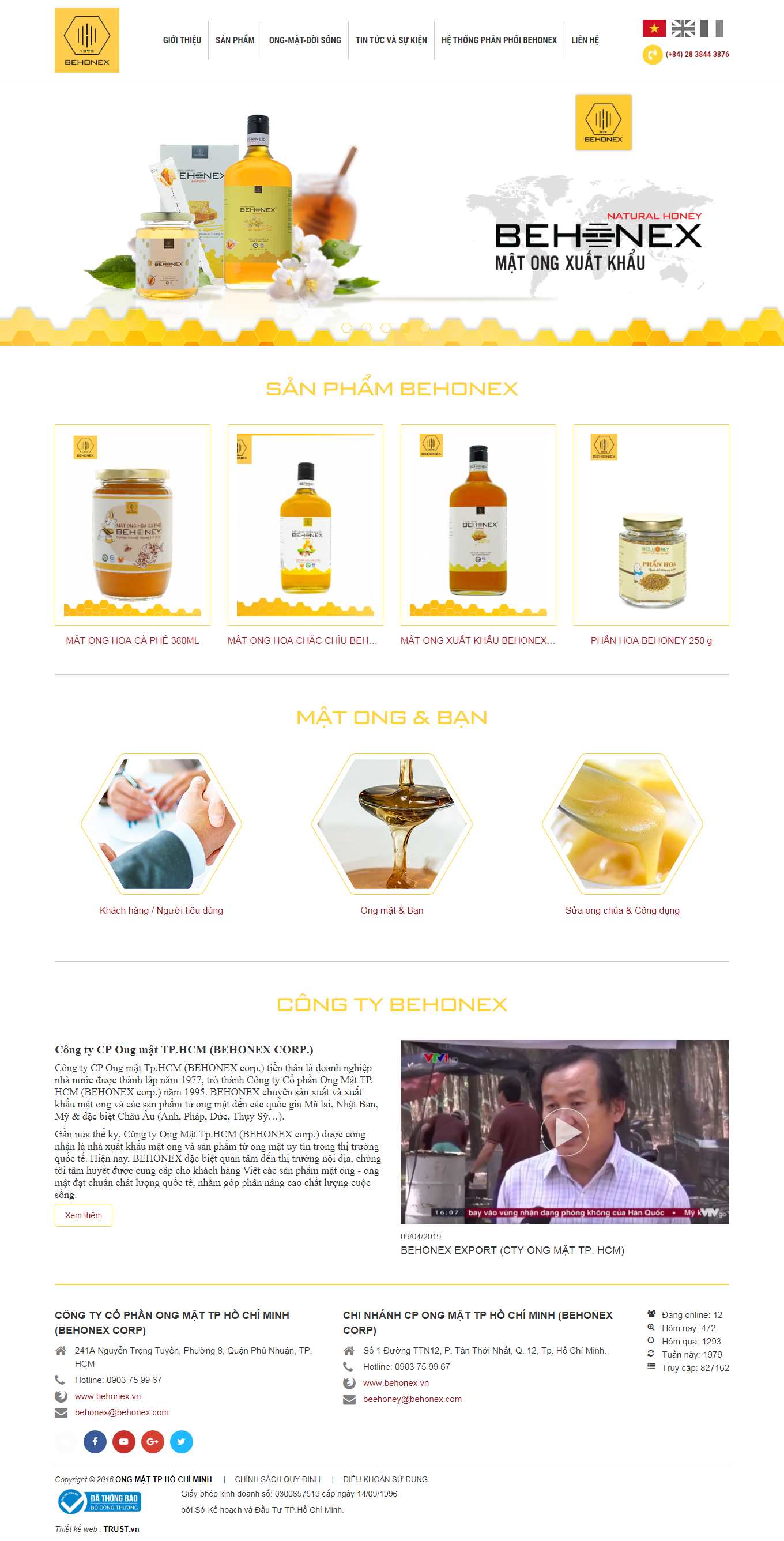 [ongmatviety] Thiết kế Website Web mật ong thiên nhiên - wwwbehonexvn