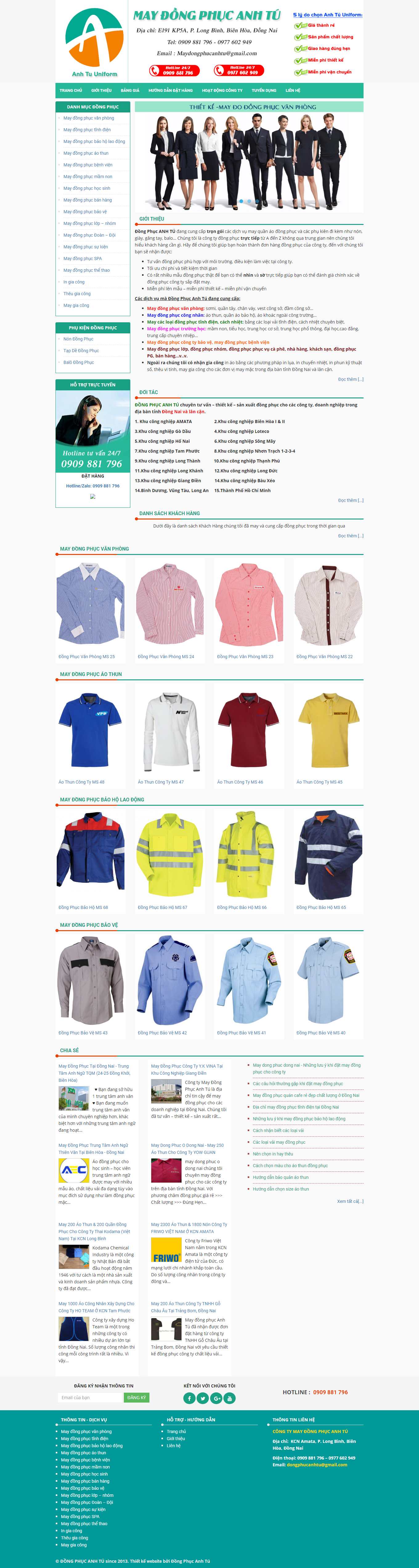 [dongphuc247] Thiết kế Website Web xưởng may đồng phục - maydongphucanhtucom