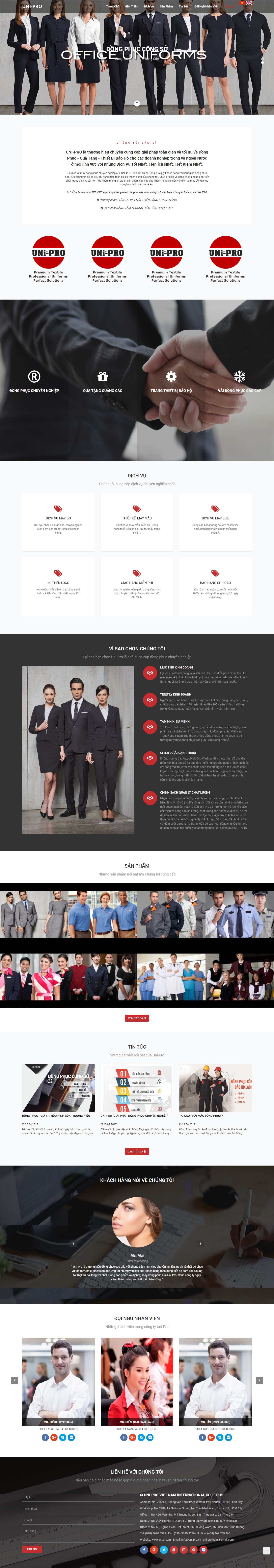 [dongphuc247] Thiết kế Website Web xưởng may đồng phục - uniprovn