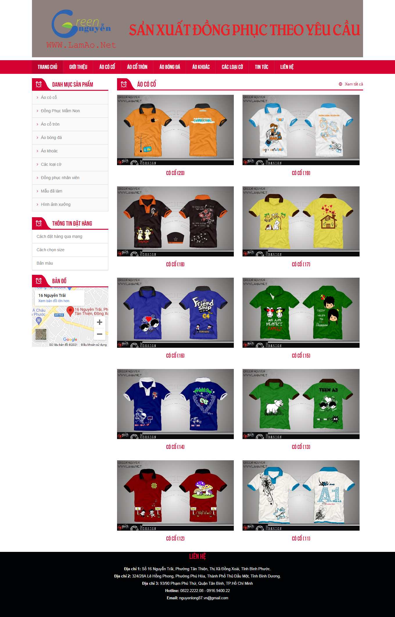 [dongphuc247] Thiết kế Website Web xưởng may đồng phục - lamaovn