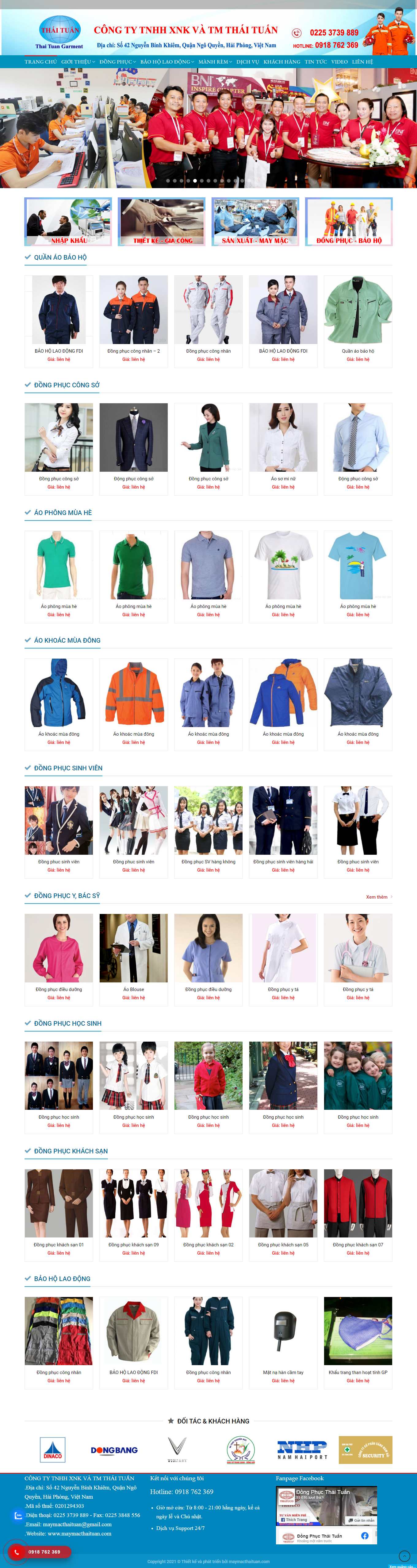 [dongphuc247] Thiết kế Website Web xưởng may đồng phục - maymacthaituancom