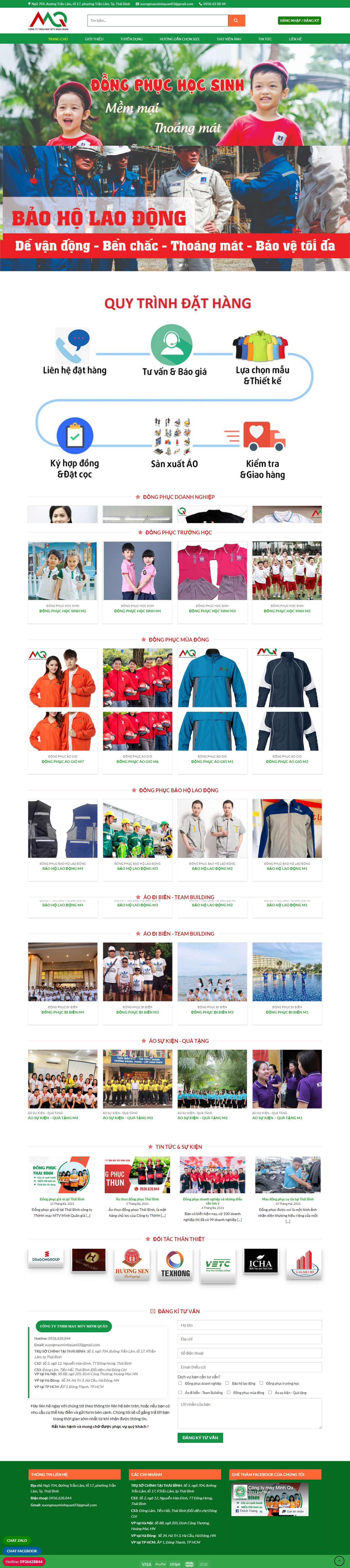 [dongphuc247] Thiết kế Website Web xưởng may đồng phục - dongphucthaibinhvn