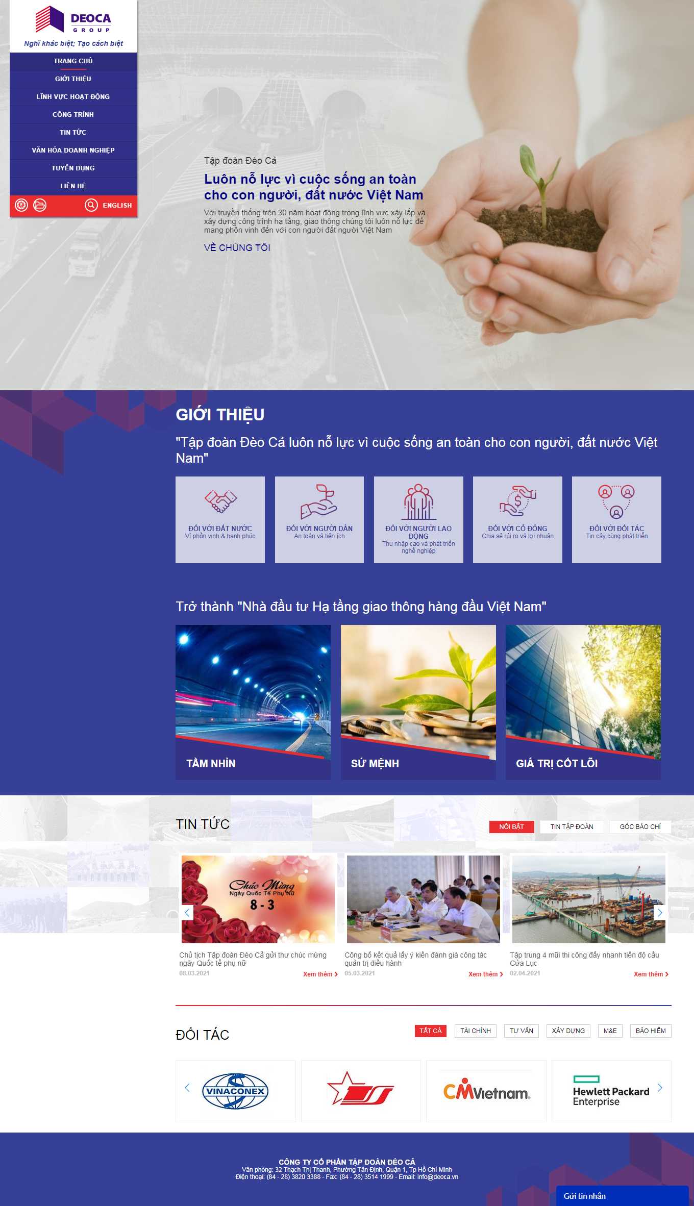 Thiết kế Website Web vật tư giao thông - deocavn