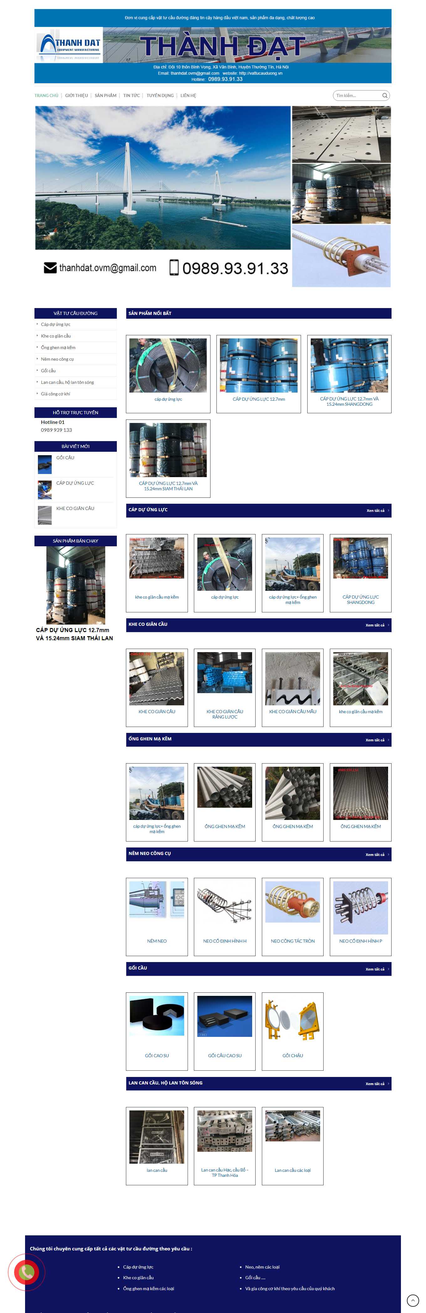 Thiết kế Website Web vật tư giao thông - vattucauduongvn