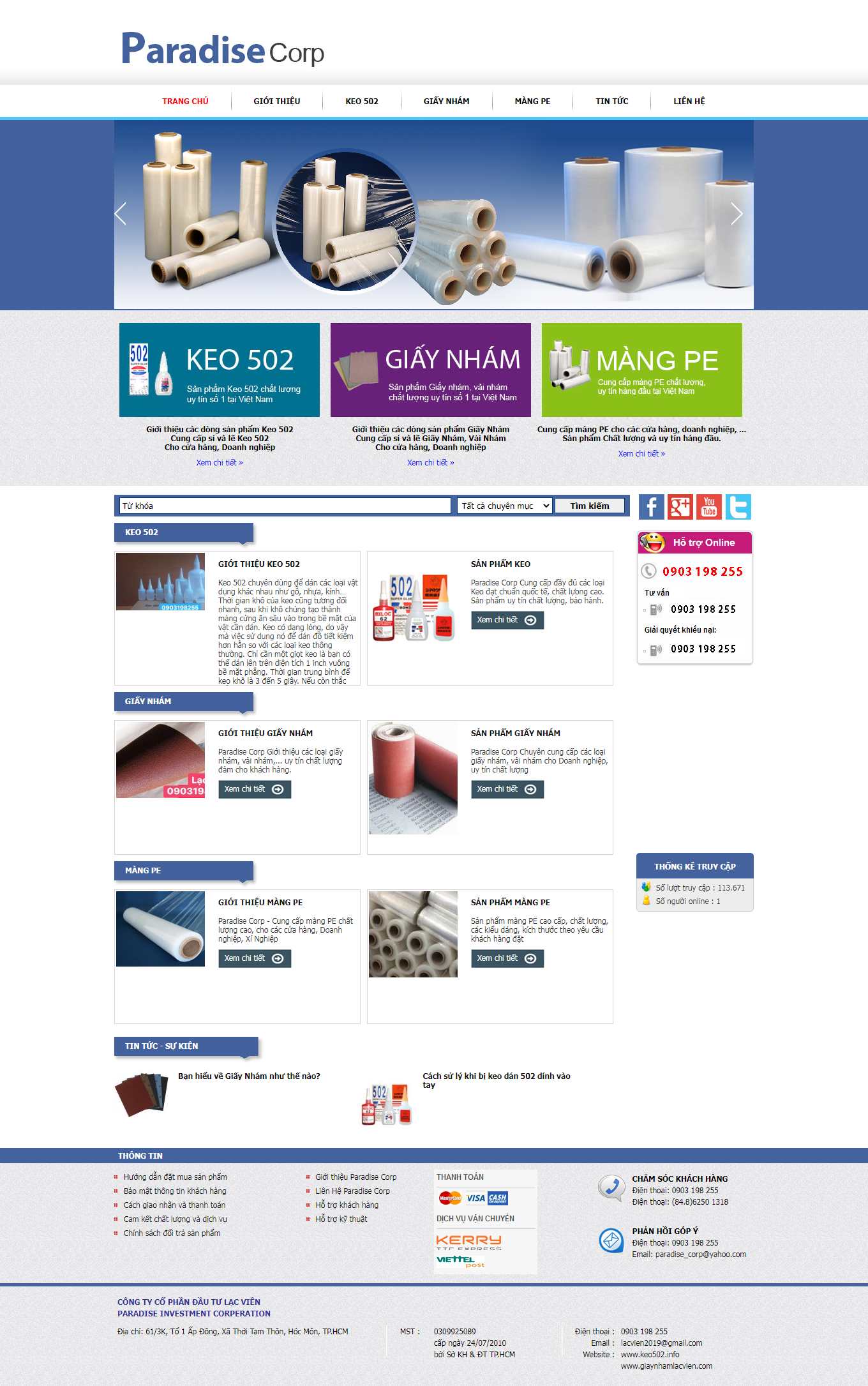 [sites] Thiết kế Website Web bán hàng miễn phí - keo502info