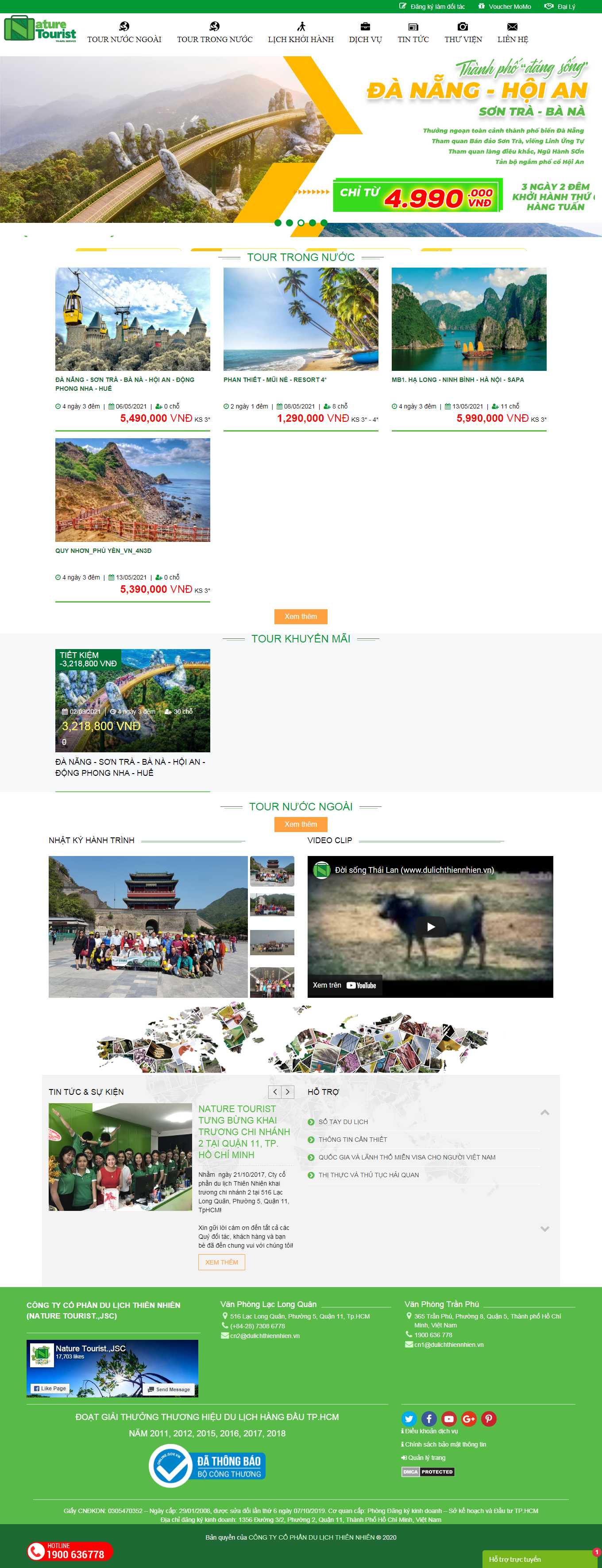 [pstours] Thiết kế Website Web du lịch chuyên nghiệp - dulichthiennhienvn