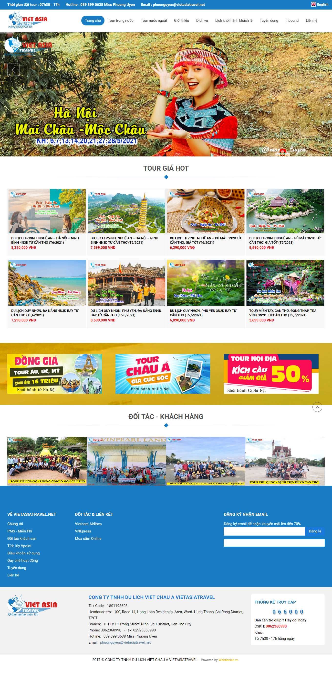[pstours] Thiết kế Website Web du lịch chuyên nghiệp - vietasiatravelnet