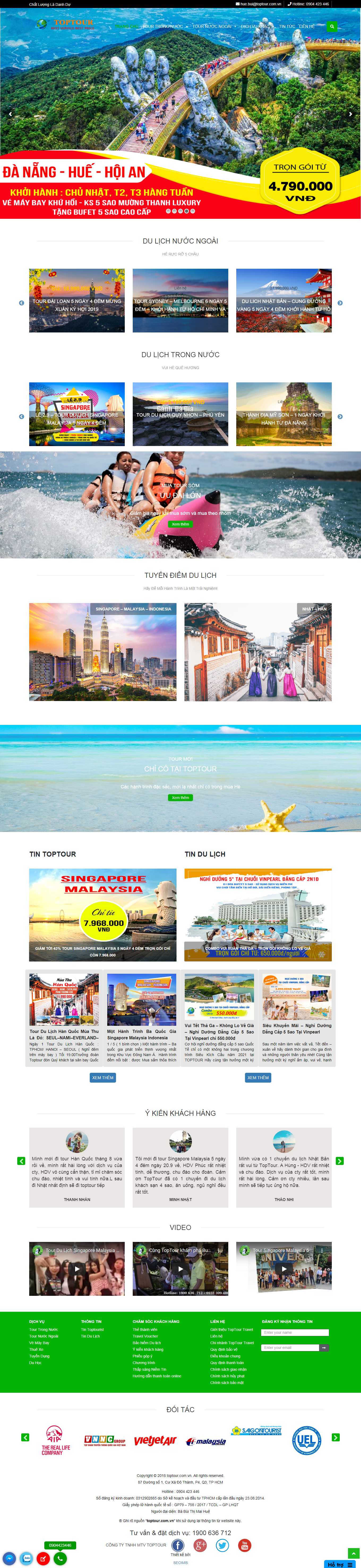 [pstours] Thiết kế Website Web du lịch chuyên nghiệp - toptourcomvn