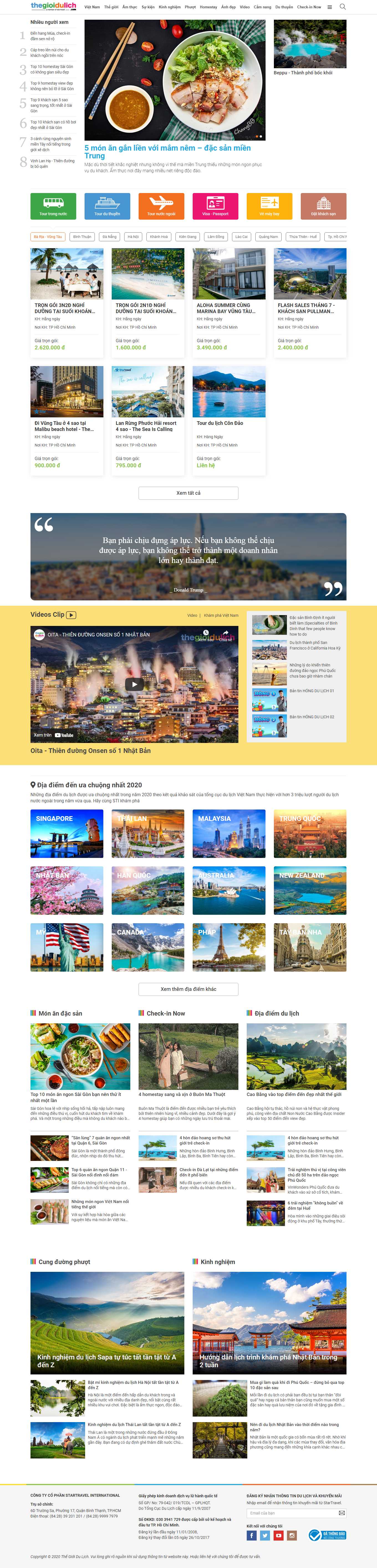 [pstours] Thiết kế Website Web du lịch chuyên nghiệp - thegioidulichcom