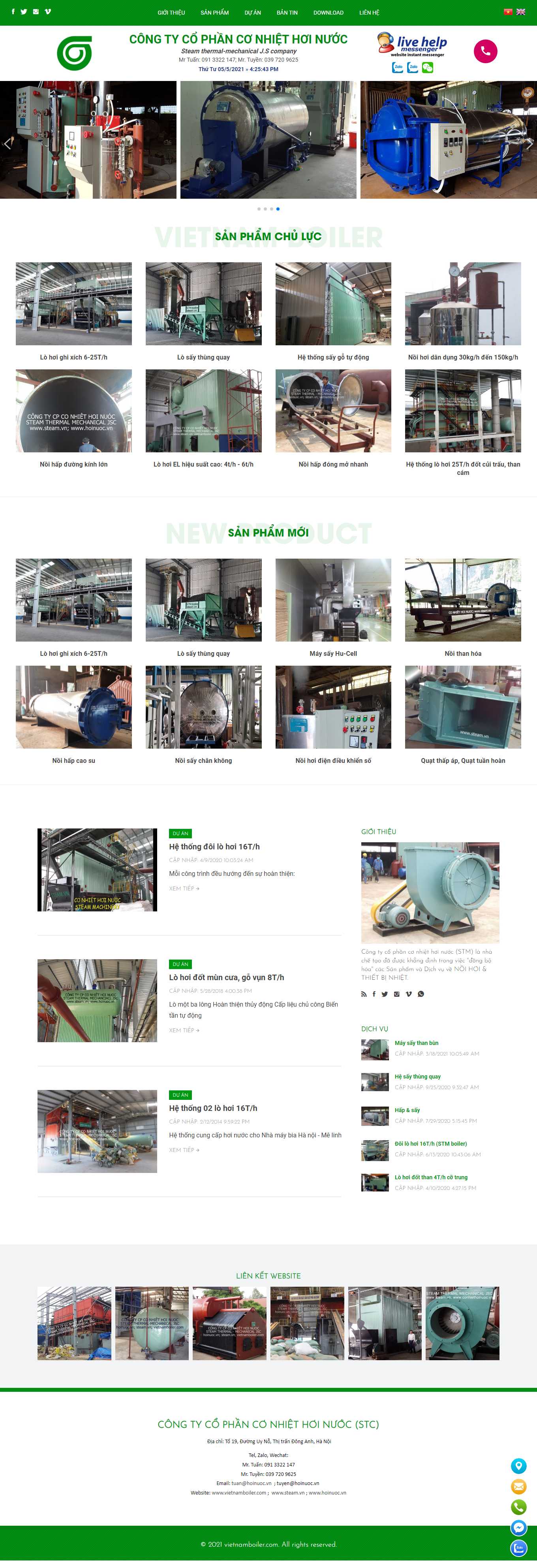 [olug] Thiết kế Website Web giới thiệu sản phẩm - vietnamboilercom