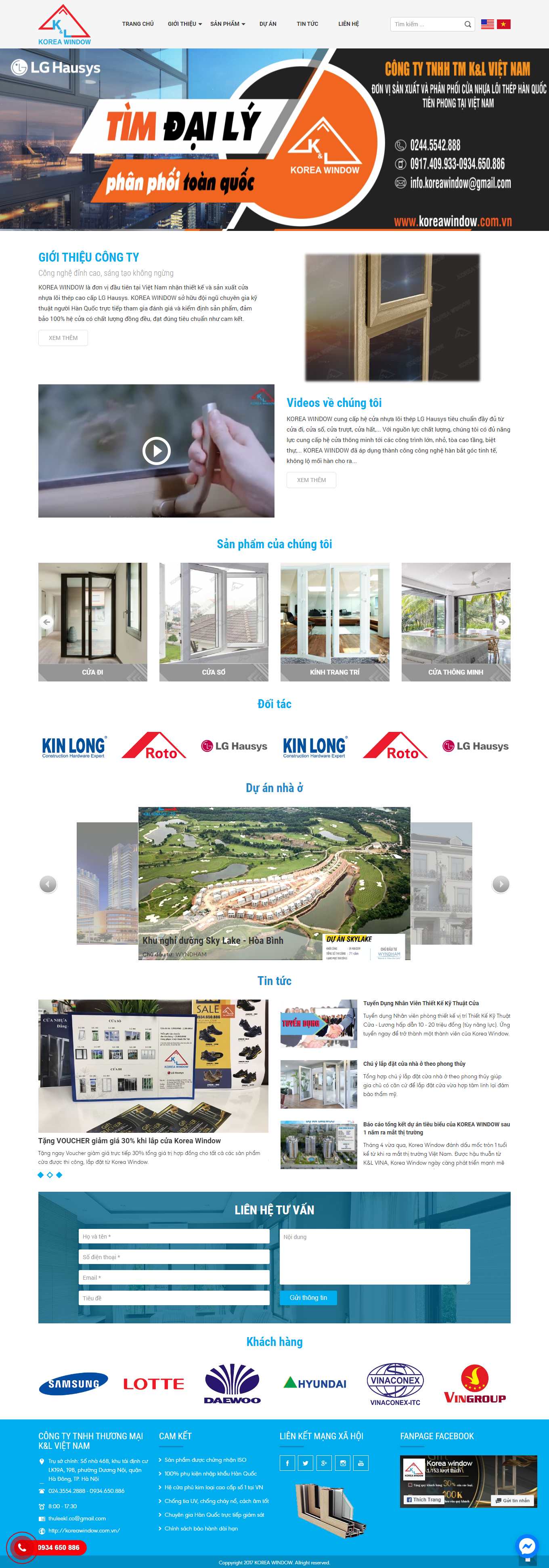 [olug] Thiết kế Website Web giới thiệu sản phẩm - koreawindowcomvn