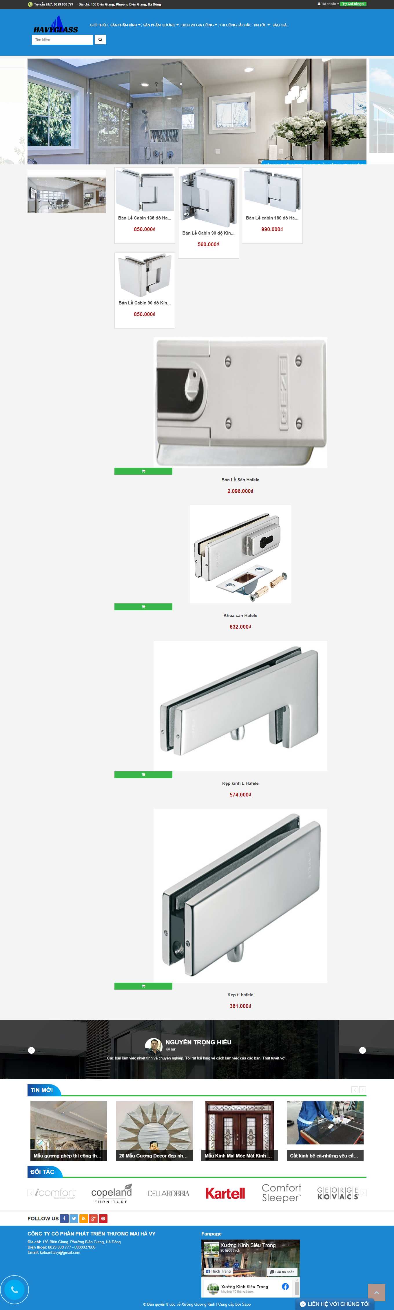 [tranquangcorp] Thiết kế Website Web giới thiệu doanh nghiệp - havyglasscom