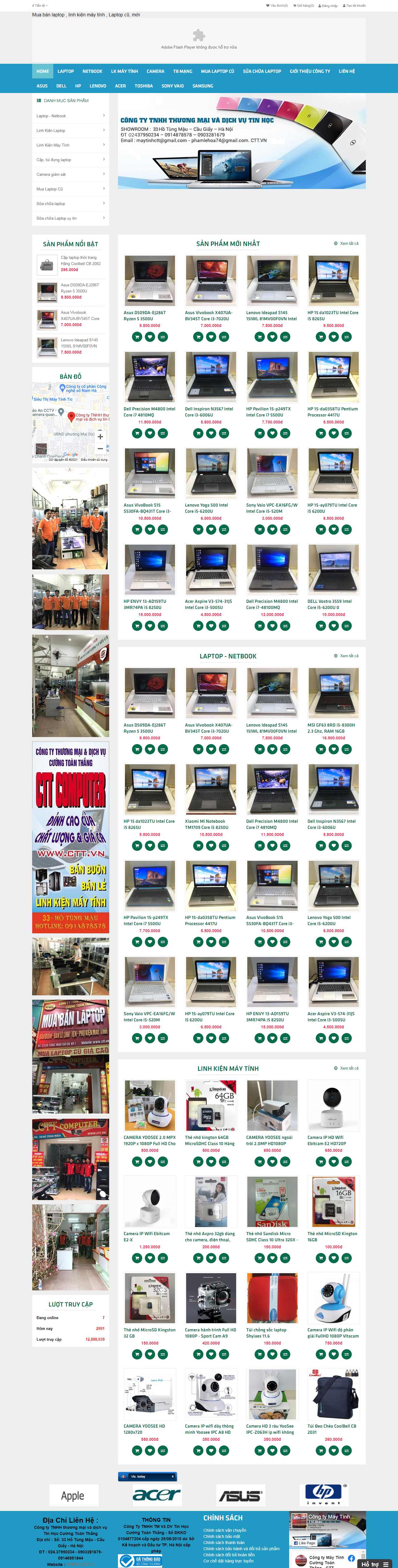 Thiết kế Website Web Máy tính Kỹ thuật số - cttvn