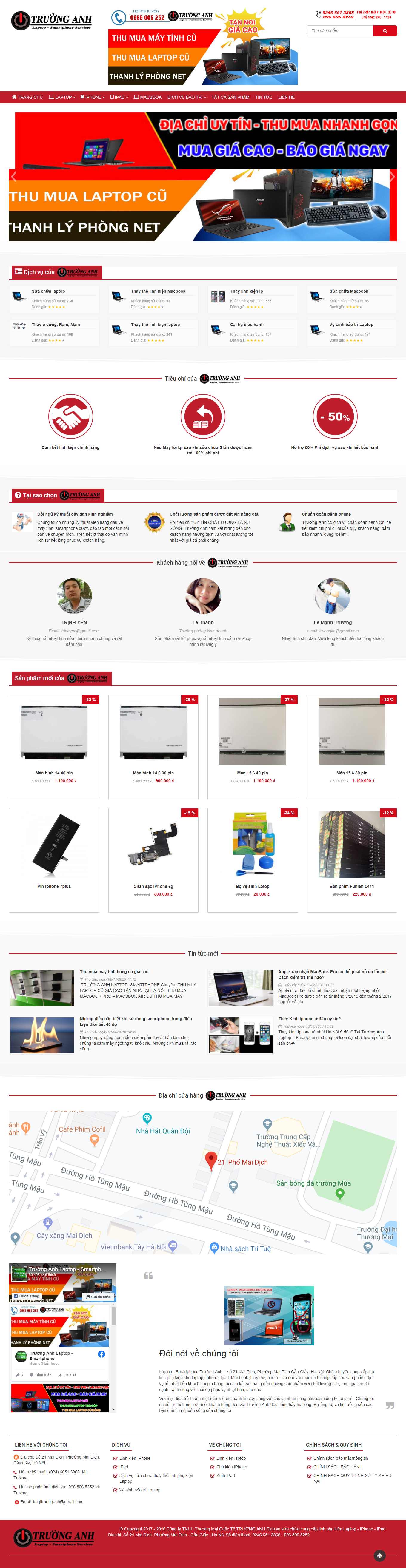 Thiết kế Website Web Máy tính Kỹ thuật số - truonganhvn