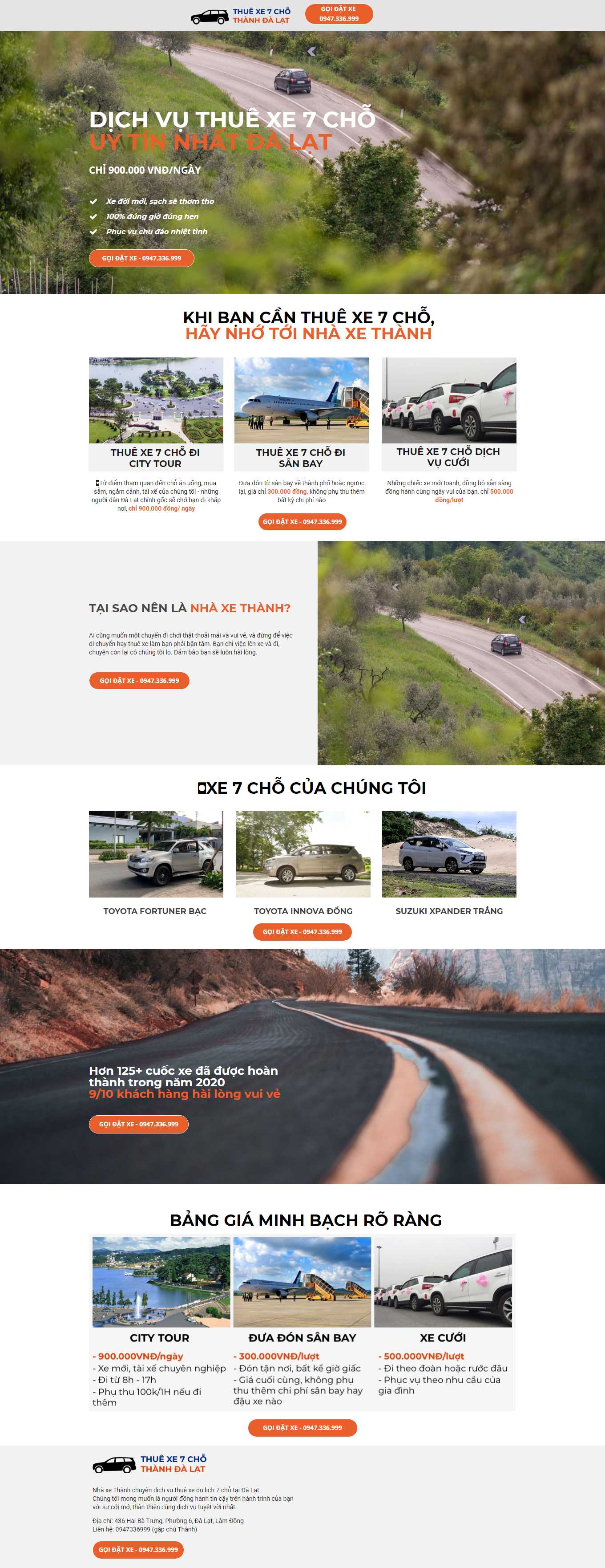 [hoanghaitravel] Thiết kế Website Web cho thuê xe ô tô - wwwthuexe7chodalatcom